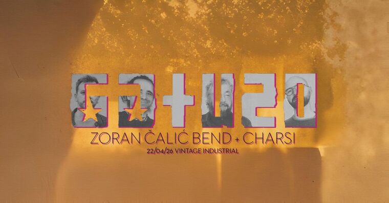 Gatuzo, Zoran Čalić Bend i Charsi 22. travnja u Vintage Industrial Baru