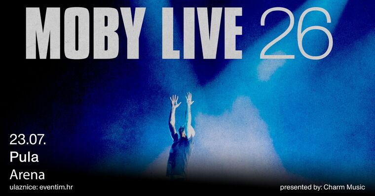 Moby prvi put samostalno nastupa u Hrvatskoj u srpnju u pulskoj Areni! 