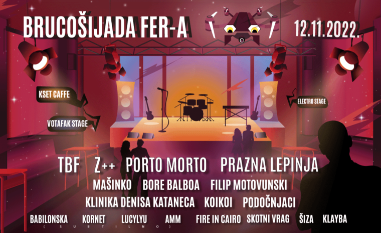 Objavljen puni line-up ovogodišnje Brucošijade FER-a