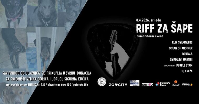 RIFF za ŠAPE- humanitarni event u Vintage Industrial Baru 08.04.
