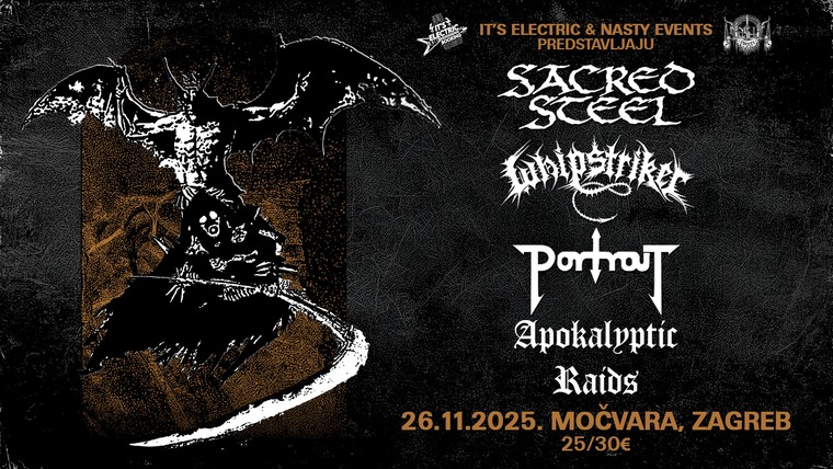 Sacred Steel, Portrait, Whipstriker i Apokalyptic Raids stižu u Zagreb