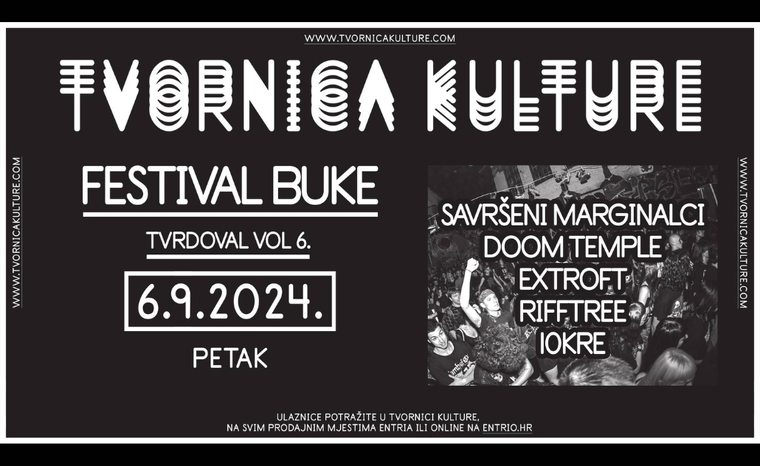 Šesto izdanje Festivala Buke protutnjat će Tvornicom