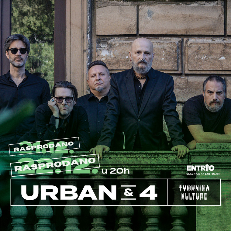 Urban&4 rasprodali dva koncerta u Tvornici Kulture u 2 dana