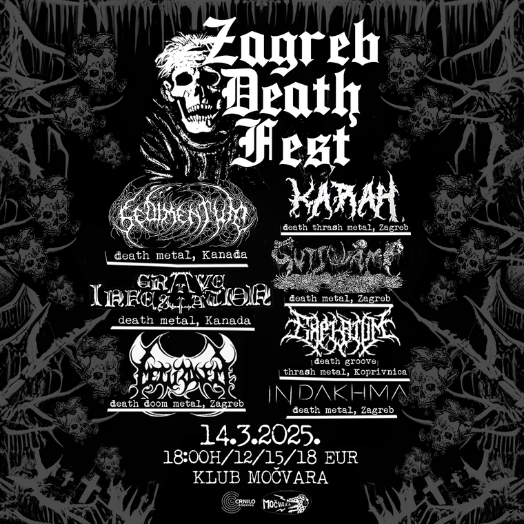 Zagreb Death Fest – Brutalna eksplozija metala u Močvari!
