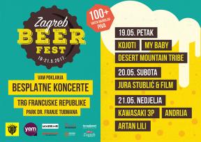 Zagreb Beer Fest poklanja besplatne koncerte: My Baby, Kojoti, Jura Stublić & Film, Kawasaki 3P i mnogi drugi